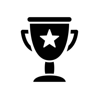 Şampiyon, kupa sahibi ikon vektör illüstrasyonu