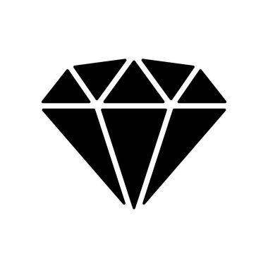 Elmas ikonu. Mücevher Vektörü illüstrasyonu