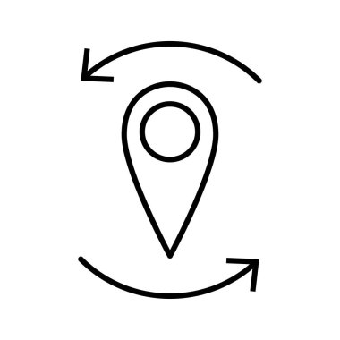 Location pin icon. Map marker pointer. GPS. Pictogram isolated on a white background. Vector illustration.