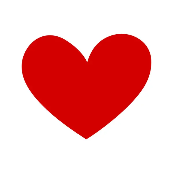 Rood Hart Icoon Symbool Van Liefde Valentijnsdag Vectorillustratie — Stockvector