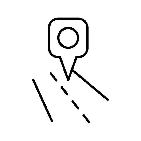 Icon路线运输后勤保障 道路上的路线销在路上 病媒图解 图库插图