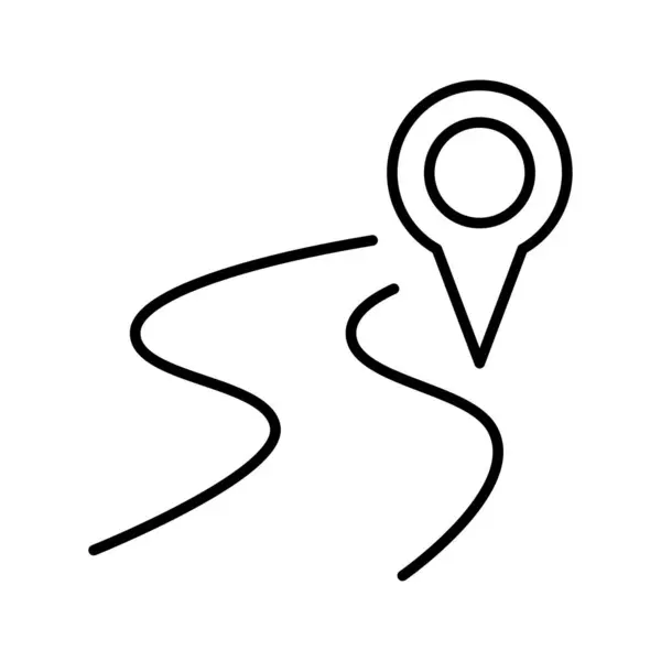 Icono Reubicación Hoja Ruta Puntero Marcador Mapa Símbolo Ubicación Gps Gráficos vectoriales