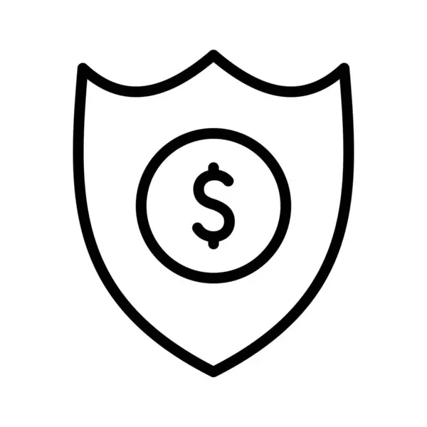 有美元标志的盾牌 金融安全 商业和金融概念 矢量说明 免版税图库矢量图片