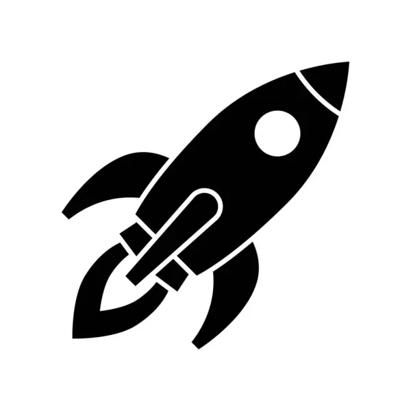 Rocket Lanzó Icono Viaje Espacial Iniciar Concepto Negocio Idea Creativa Gráficos vectoriales