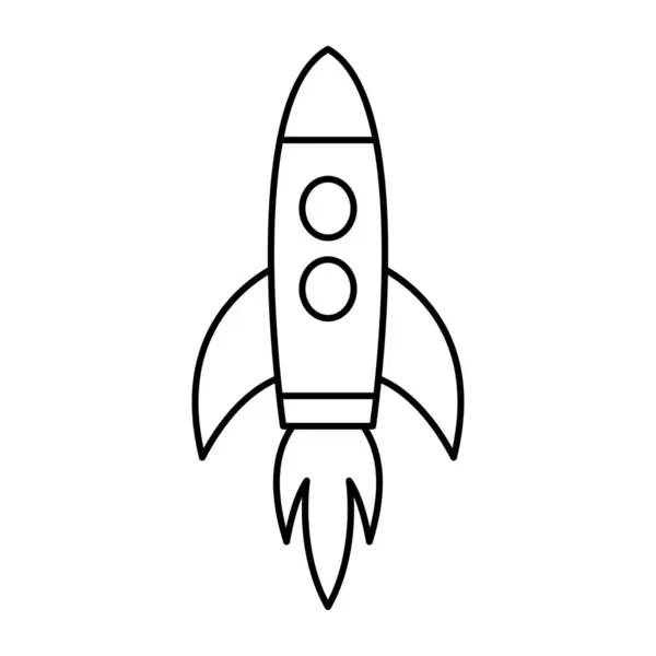Raketschip Icoon Ruimtevaart Start Het Bedrijfsconcept Creatief Ideeënsymbool Vliegende Kosmos Rechtenvrije Stockvectors