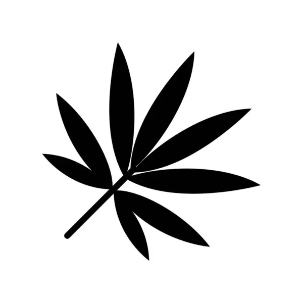 Bamboo Leaf Icon Isolated White Background Bamboo Leaves Vector Illustration Лицензионные Стоковые Иллюстрации