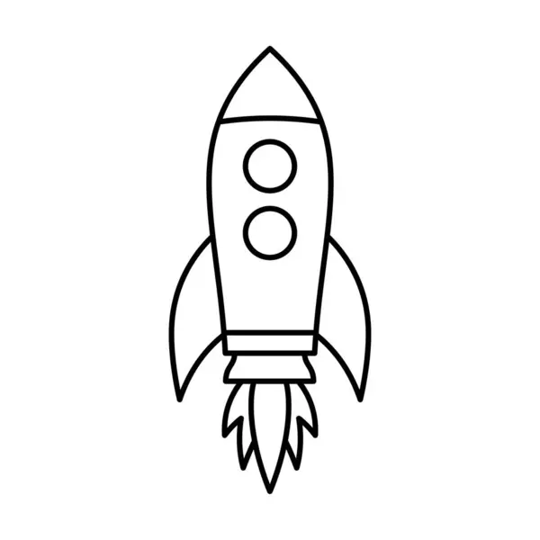 Raketschip Icoon Ruimtevaart Start Het Bedrijfsconcept Creatief Ideeënsymbool Vliegende Kosmos Stockillustratie