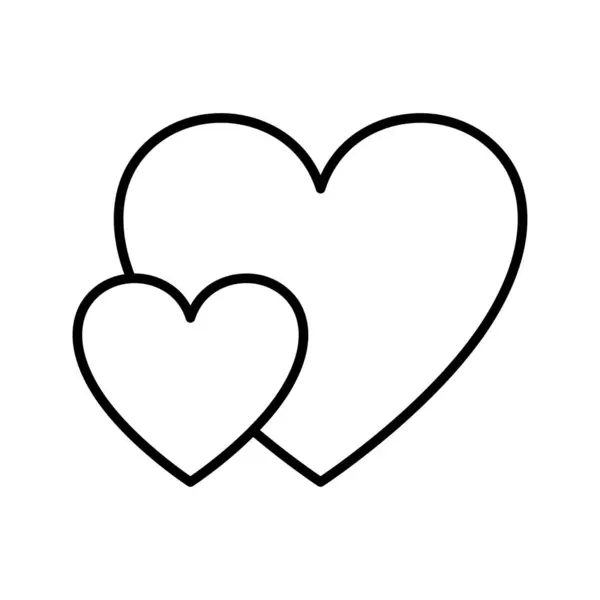 Två Hjärter Alla Hjärtans Dag Koncept Hjärtats Par Vektorillustration Vektorgrafik