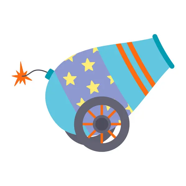 Circus Cannon Icon Isolated Cartoon Flat Vector Illustration Royalty Free Stock Illustrations