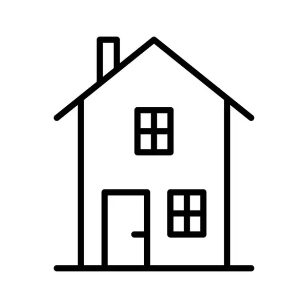 家と家のアイコン シンプルな田舎の家 ベクトルイラスト ロイヤリティフリーのストックイラスト