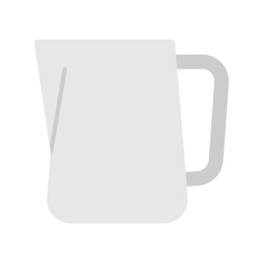 Barista sürahi, süt sürahisi. Kahve hazırlıyorum. Vektör İllüstrasyonu.