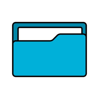 Dizin simgesi. Belge sembolü. Dosya simgesi. Bilgisayar dizini Vektör İllüstrasyonu