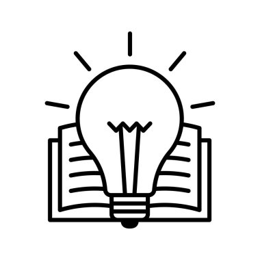 Kitap simgesini aç. Not defteri beyaz arkaplanda. Eğitim sembolü. Vektör İllüstrasyonu.