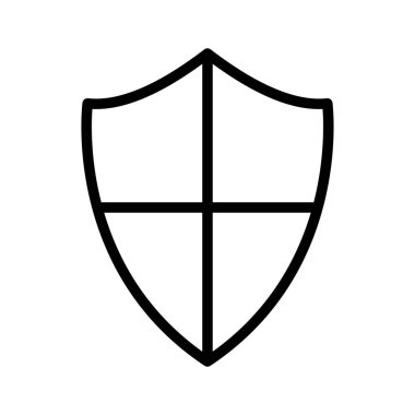 Kalkan hattı simgesi. Kalkan koruması. Vektör illüstrasyonu