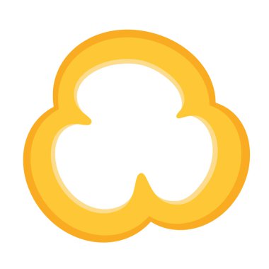 Çan biberlerinin düz vektör çizimi, izole edilmiş sarı tatlı biber dilimi.