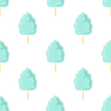 Pamuk helvalı pürüzsüz renkli desen, düz şekilli şirin vektör arkaplan