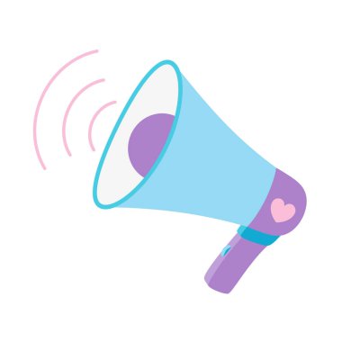 Megafonun düz vektör çizimi, duyurular, pazarlama materyalleri veya bayram etkinliği eklemek için mükemmeldir