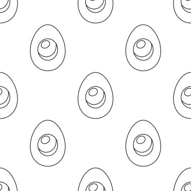 Yarı haşlanmış yumurta dikişsiz tekstil baskısı, yaz kumaşı, yapıştırma kitabı, duvar kağıdı, hediye paketi, siyah beyaz arka plan