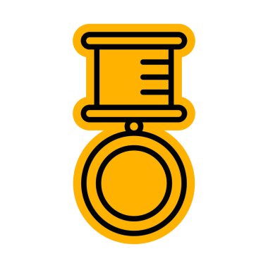 Modern çizgi tarzında madalya ikonu. Vektör illüstrasyonu.