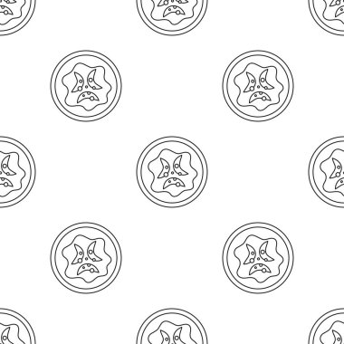 muz vektörsüz desen, arka planda tekrarlanan siyah ve beyaz çizgi sanatı