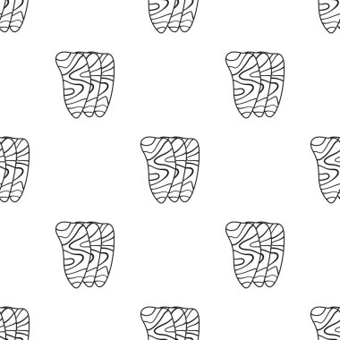 Beyaz arka planda pürüzsüz somon dilimleri, ana hatlı vektör çizimi, şirin çizgi film yemekleri.