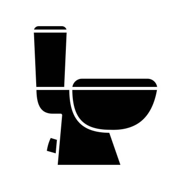 Tuvalet armatürünün silueti. Vektör illüstrasyonu