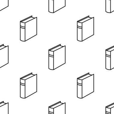 Kitap çizgisi simgeleriyle kusursuz desen. Eğitim ve bilgi duvar kağıdı konsepti.