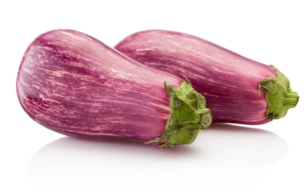 Striped Eggplant Vegetables Isolated White Background Royalty Free Stock Obrázky