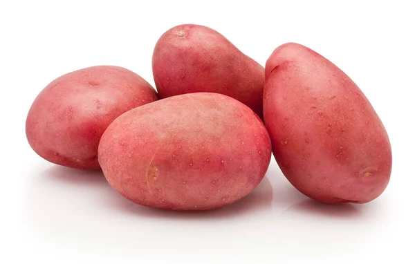 Сирі Червоні Картопляні Овочі Ізольовані Білому Тлі — стокове фото