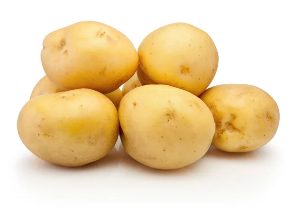 Rauwe Aardappelen Groente Geïsoleerd Een Witte Achtergrond Rechtenvrije Stockafbeeldingen