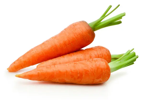 Стиглі Морквяні Овочі Ізольовані Білому Тлі Ліцензійні Стокові Фото
