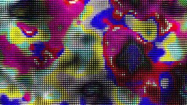 Yavaş çekim soyut canlı animasyonu bir çok küçük dönen karolardan