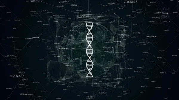 Απεικόνιση Του Dna Ψηφιακό Θόρυβο Αφηρημένη Μελλοντική Επιστημονική Απεικόνιση Του — Φωτογραφία Αρχείου