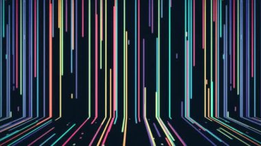 soyut animasyon arkaplanı holografik renkte parlayan çizgilerle