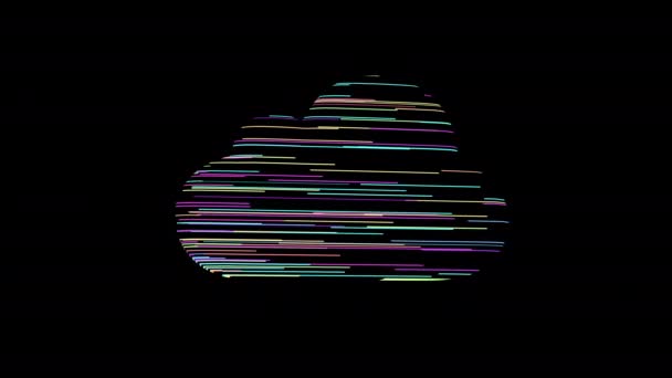Objeto Nube Con Superficie Animada Colores Holográficos — Vídeo de stock