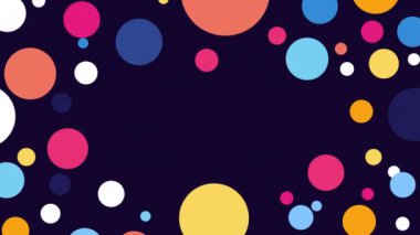 Başlık veya giriş için türbülans yer değiştirme efekti içeren dolu dairelerin canlandırılması, 4K 2B soyut arkaplan