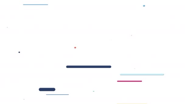 Rörelse Glödande Linjer Stil Animation Med Flytande Effekt Vit Bakgrund — Stockvideo