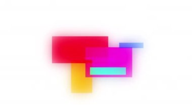 dinamik renkli dikdörtgen arka plan cam mat efektiyle, 2B soyut animasyon