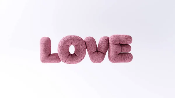 Ілюстрація Літер Love Вигляді Надутих Кульок Висять Повітрі Світло Рожевим Ліцензійні Стокові Зображення