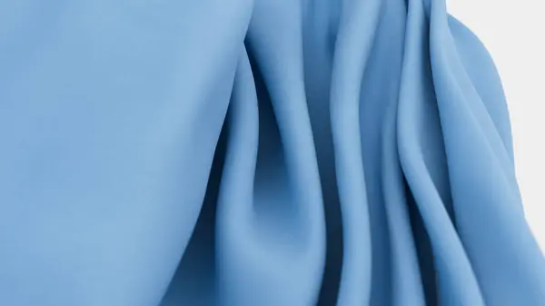 Иллюстрация Абстрактной Нежности Мягкий Синий Шелковый Фон Роскошная Ткань Волны Лицензионные Стоковые Фото