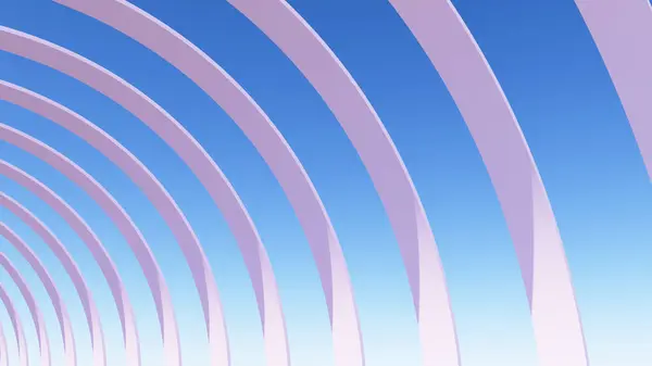 Ілюстрація Рожевих Круглих Арки Денному Світлі Сонячними Тінями Блакитному Небі Ліцензійні Стокові Зображення