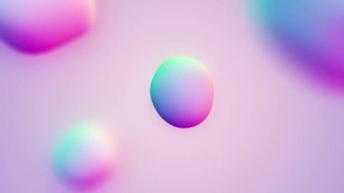 Holografik gradyanı alan derinliği, 4K animasyon arkaplanı ile şekillendirilmiş morf kürenin geleceksel 3D görüntüleyicisi