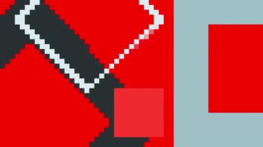 Kripto sanat animasyonu, yer değiştiren renkli şekiller ve pixelate efektli rastgele renk arkaplanı