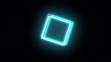 Parçacıklardan parlayan karenin gelecekteki 3D animasyonu, 4K döngü canlandırmalı arkaplan