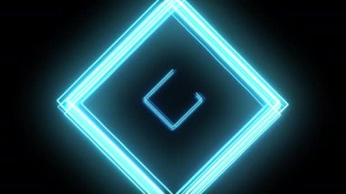 Parçacıklardan parlayan karenin gelecekteki 3D animasyonu ve kamera üzerinde hareket ederek tünel efekti yaratmak, 4K döngü canlandırmalı arkaplan