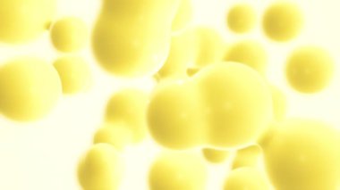 Yüzen pembe sıvı damlaları. Soyut dalgalı arka plan modern tarz. 3D dijitalleştirilmiş kusursuz döngü animasyonu. 4K Hareket grafik tasarımı.