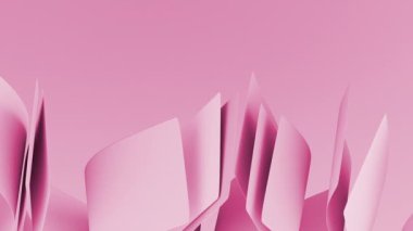 Yumuşak yüzeyli ve yavaş dalgalı efektli güzel kurdelelerin 3 boyutlu canlandırması, 4k animasyon şablonu, canlı duvar kağıdı