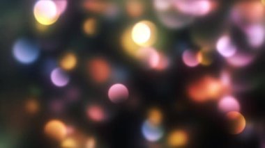 renkli bokeh için bayram animasyonu, parlayan parçacıkların 4K soyut arkaplanı