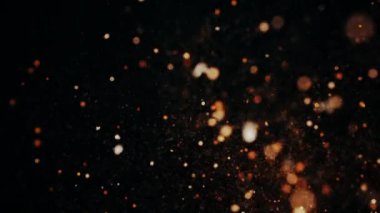 parlayan parçacıklar, yıldızlar ve ışıldayan akış, ışıltılı ışıltılı soyut arkaplan, 4K soyut animasyon Bokeh