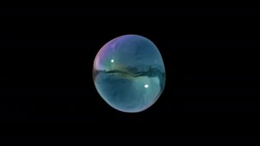 Şekil değiştiren küre metamorfozu, küresel titreşim, gelecekteki 4K döngü şablonunun soyut animasyonu